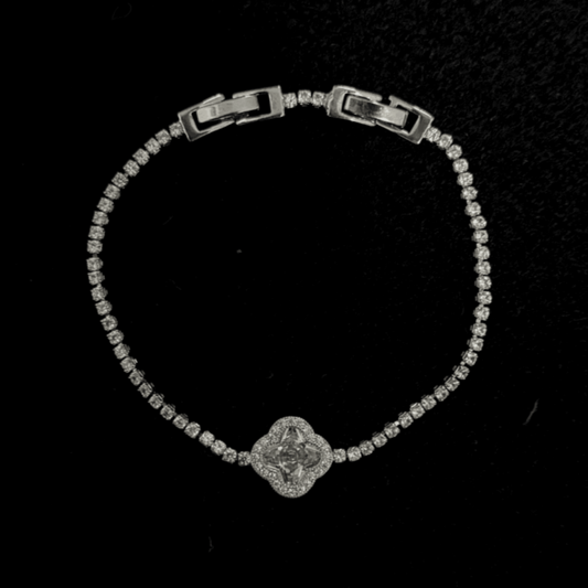 Clover Stone Bracelet - WHITE - WST