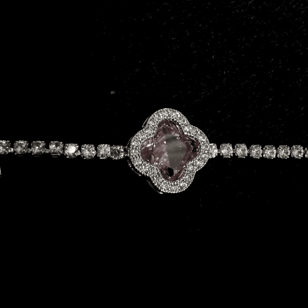 Clover Stone Bracelet - PINK - WST