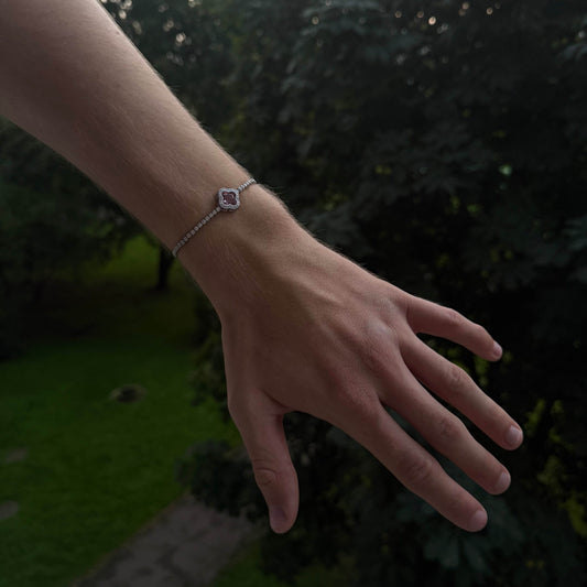 Clover Stone Bracelet - PINK - WST
