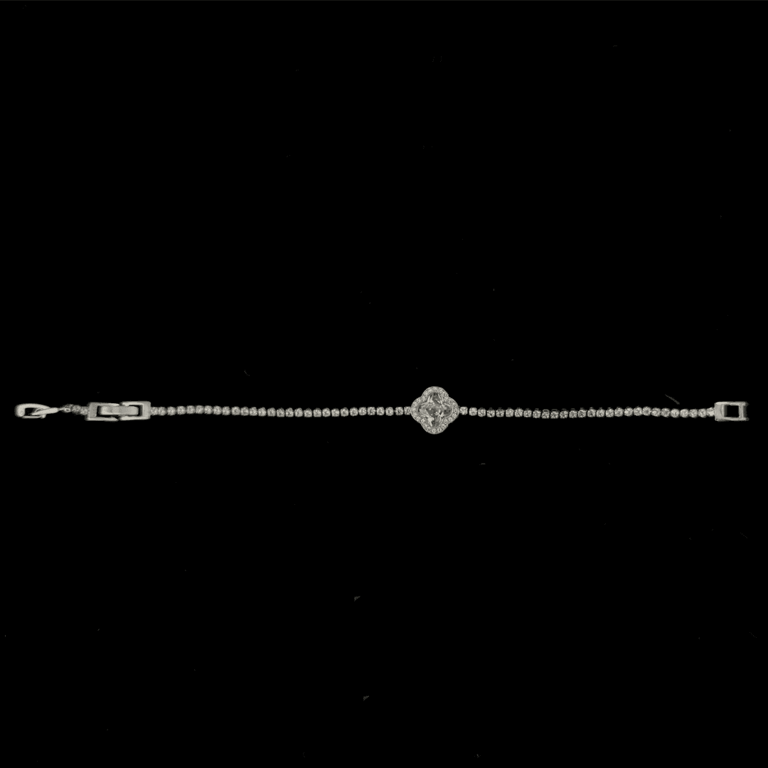 Clover Stone Bracelet - WHITE - WST